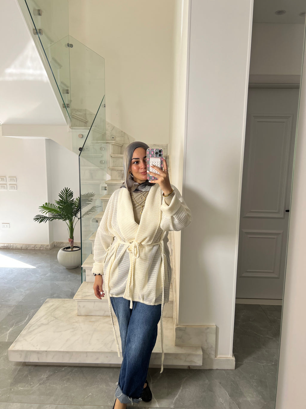 Cocoon cardi-offwhite