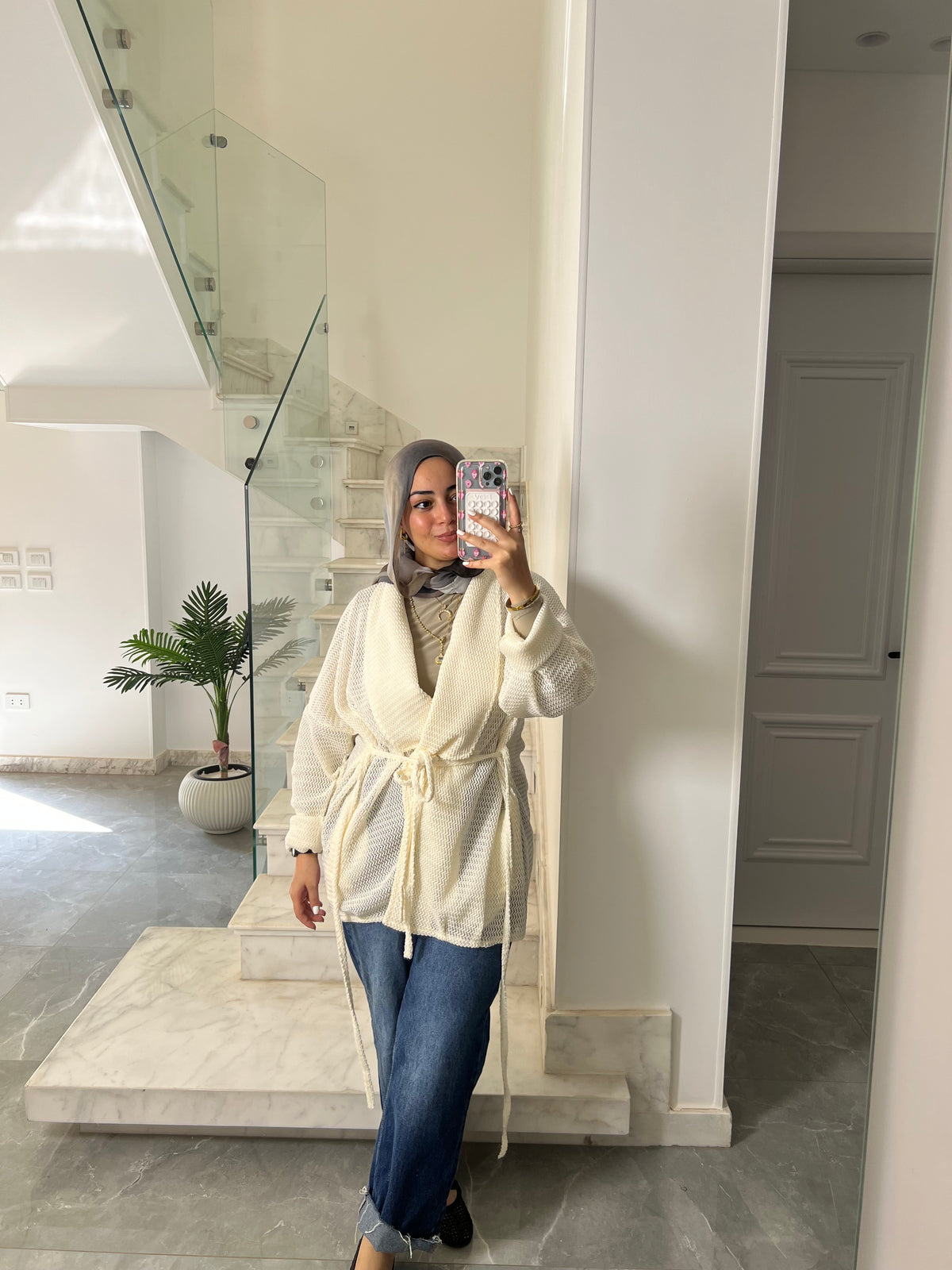 Cocoon cardi-offwhite