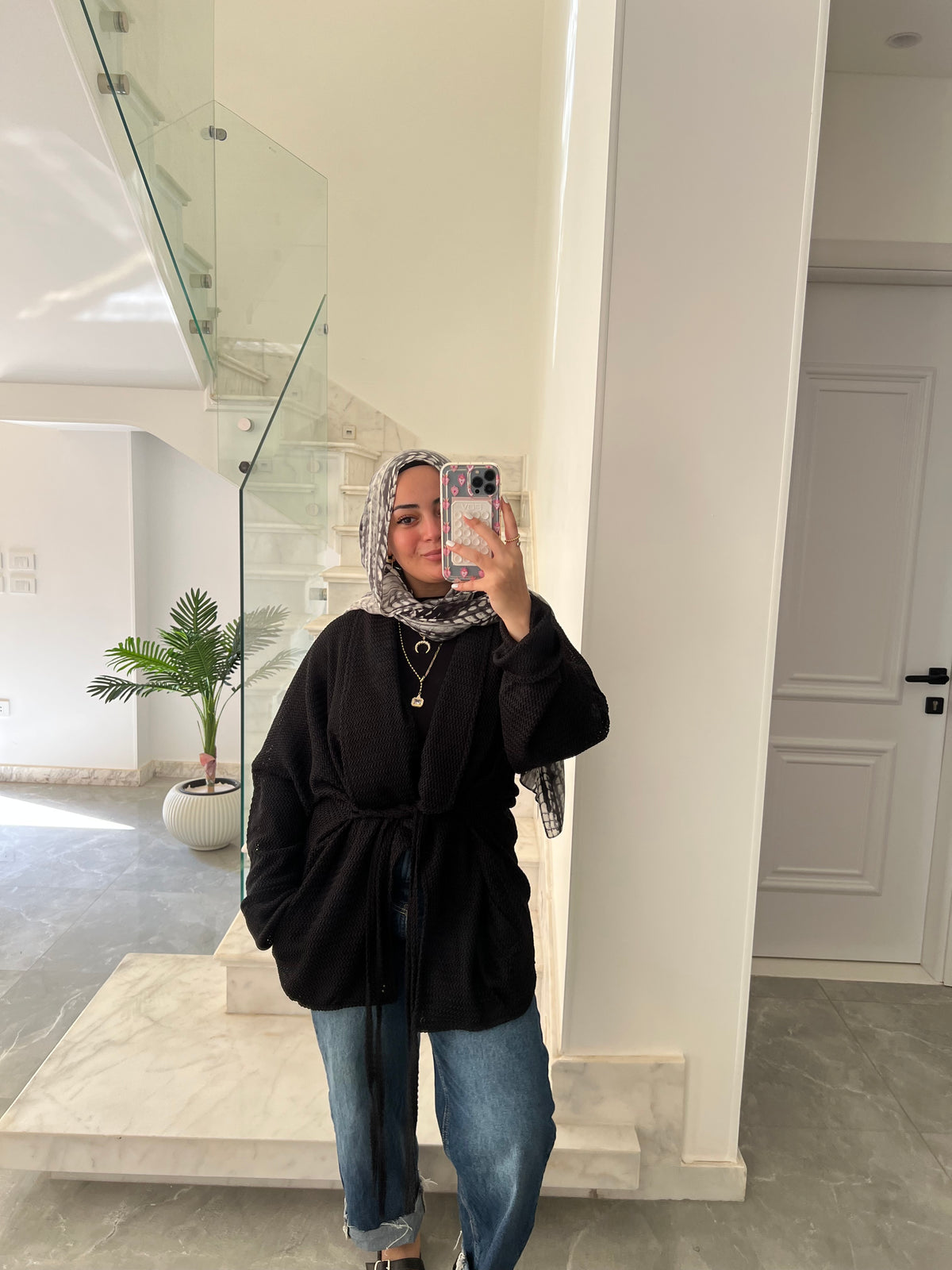 Cocoon cardi-black