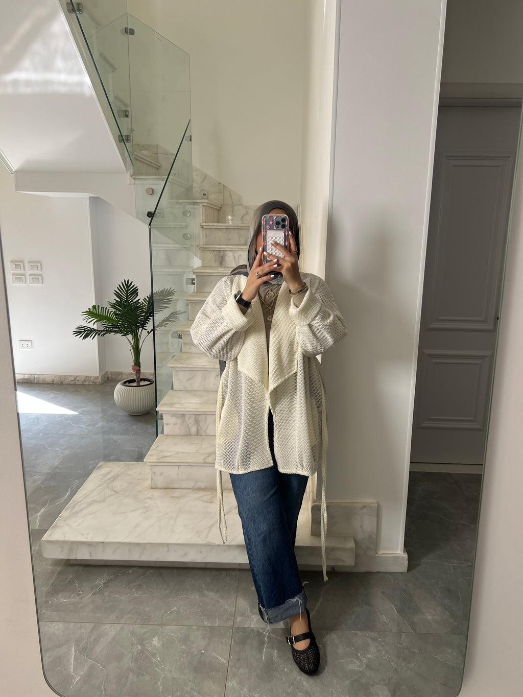 Cocoon cardi-offwhite