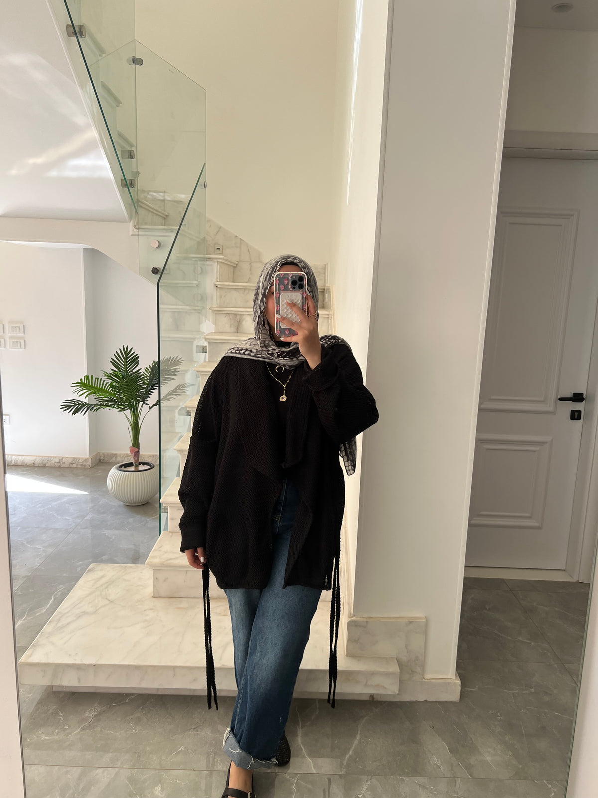 Cocoon cardi-black