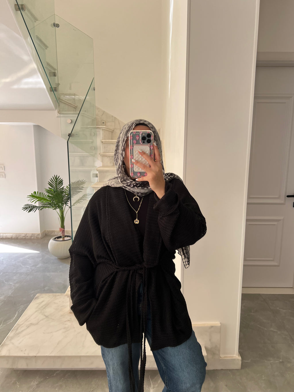 Cocoon cardi-black