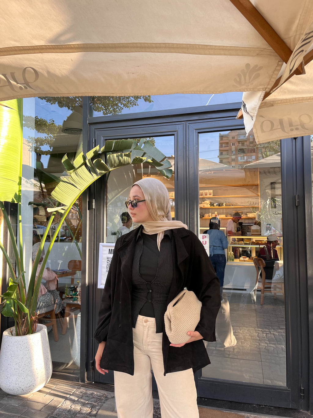 Suede jacket urban elegance in black