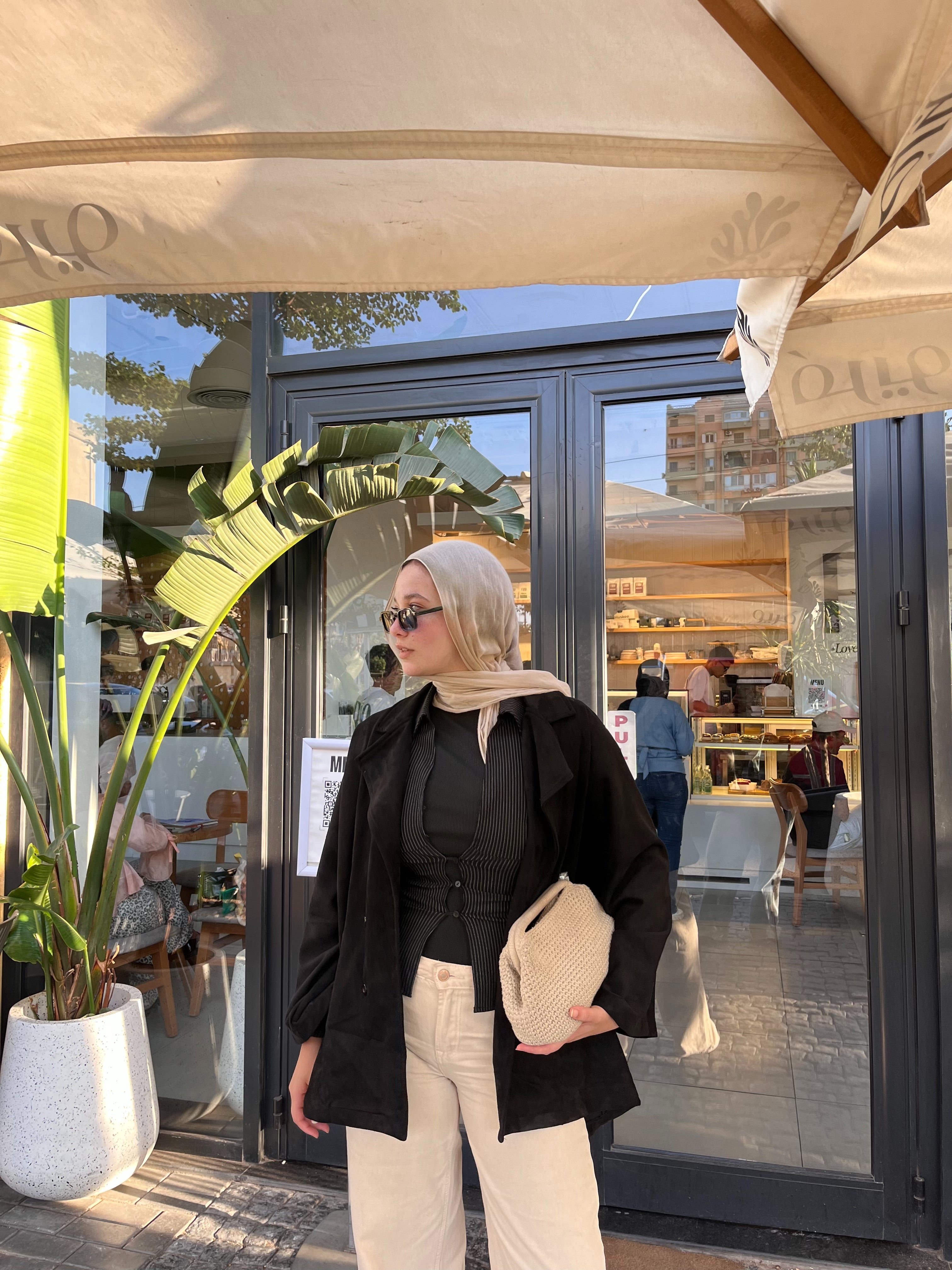 Suede jacket urban elegance in black